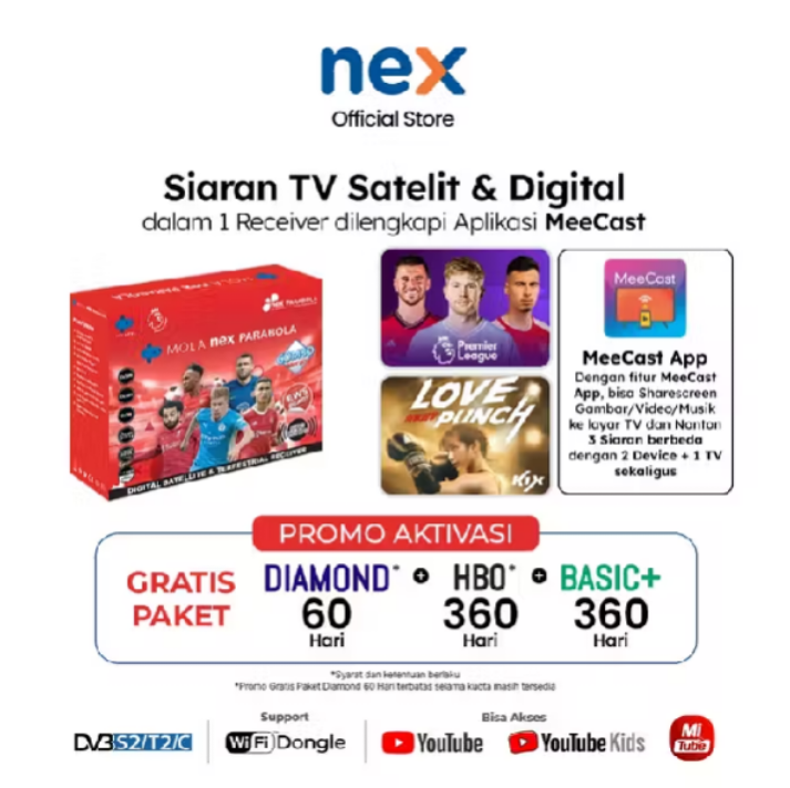 Receiver Nex Parabola Combo Merah